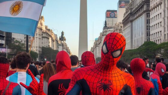 Argentina rompió el récord mundial de disfrazados del Hombre Araña
