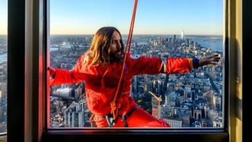 Jared Leto escaló con éxito hasta la cima del Empire State Building
